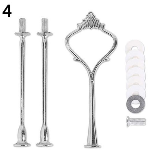 1 комплект, 2/3 яруса, свадебная вечеринка, витрина для торта, металлическая подставка для торта с короной и ручкой 3