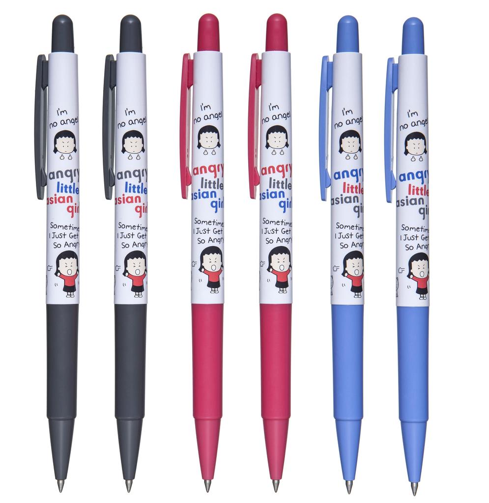 Ballpoint Pens Xeno Angry Little Asian Girl Cartoon Character 0.5mm
