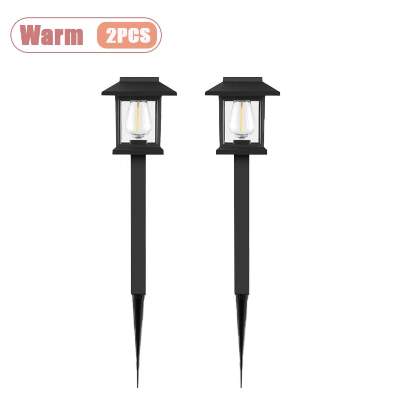 Solar Powered Outdoor Garden Stake Light LED Tungsten Filament Lamp for Villa Yard Lawn Landscape Lighting Decor Halloween Gift