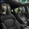 Realistische Hundeprint Auto Kopfstützenbezüge | Einfach zu installieren, waschbares Polyester, geeignet für tägliche Fahrten und lange Fahrten