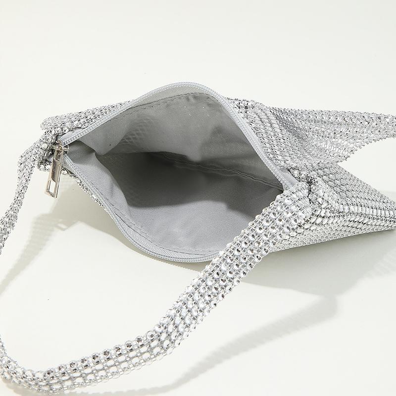 Women Shiny Rhinestone Dinner Underarm Bag Wedding Shoulder Purses Luxury Design Lady Bowknot Handbag Evening Bags AVE