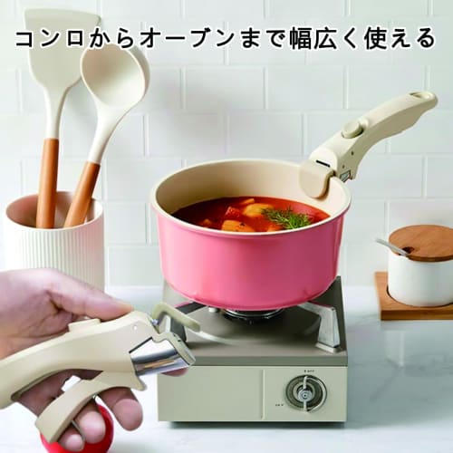 Detachable handle for frying pans and pots. Won't scratch your pot. Stable, easy to use, and easily removable with one hand. Dedicated handle for fryi