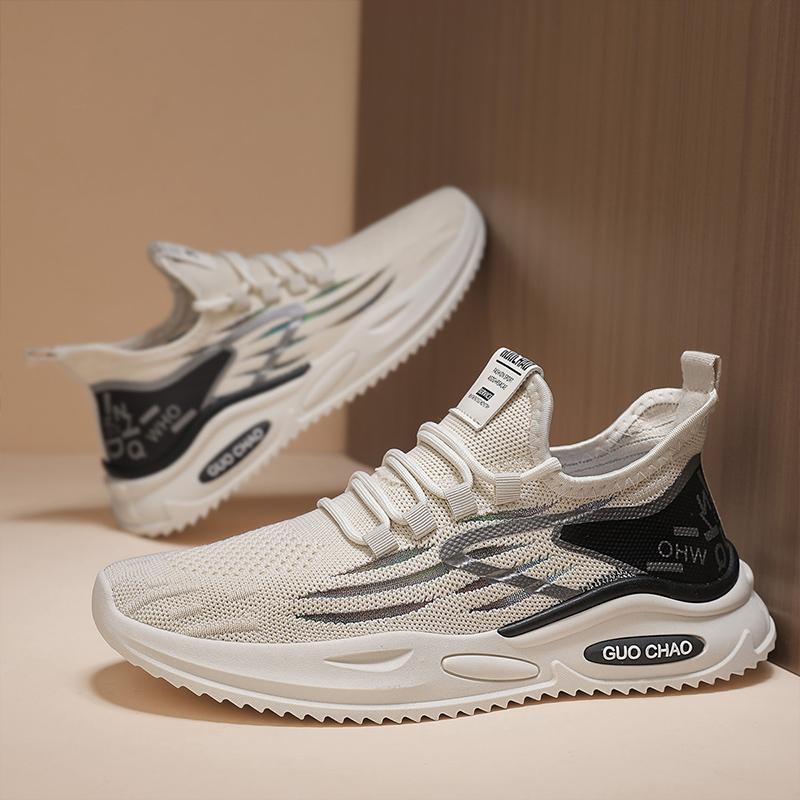 New Men Running Shoes Male Sneakers Anti-slip Breathable Men's Walking Shoes Lace Up Soft Casual Shoes Lightweight Gray