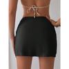 Women's Satin Short Skirt Spring and Summer Pleated Asymmetrical Skirts