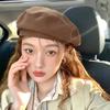 Ricygvm Solid Color Plain Color Beret Korean Girls Painter Artist Hat Trendy Fashionable Women Octagonal Cap Thin Cotton Beanies Bonnet Retro Berets