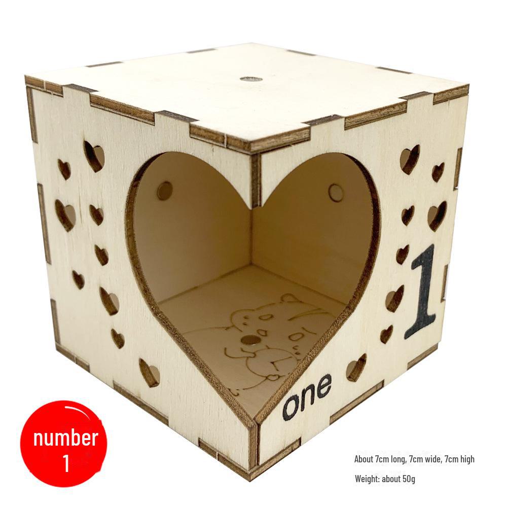 

Клетка для хомяков из цельного дерева с лазалкой и гнездом Combination Nest