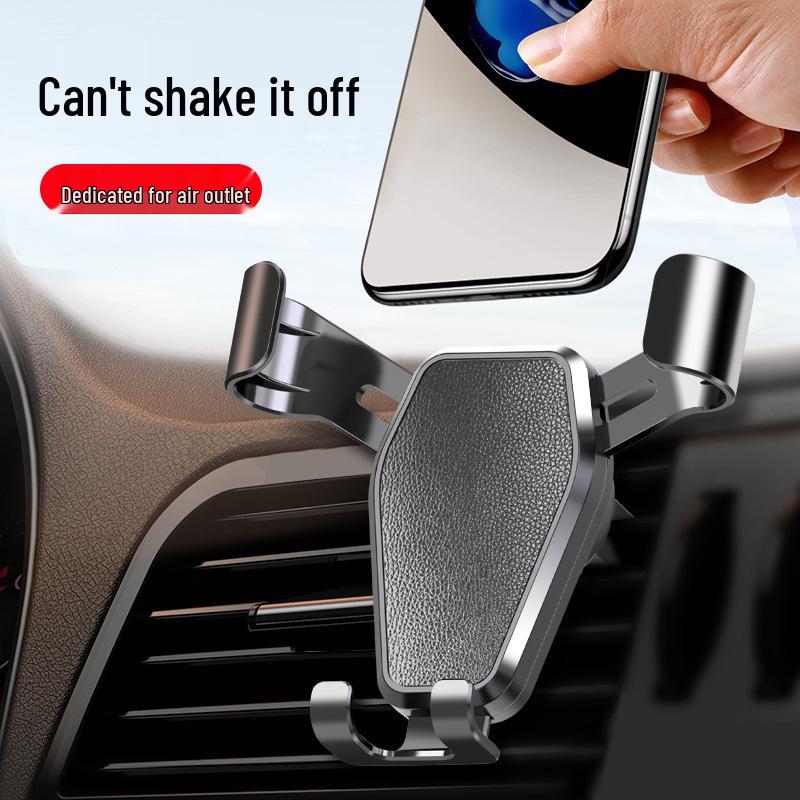 Uchwyt na telefon do kratki wentylacyjnej samochodu z grawitacyjnym systemem antywstrząsowym