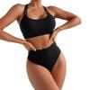 New Pit Strip High Waist Cross Hollow Sexy Bikini Swimsuit Swimsuit