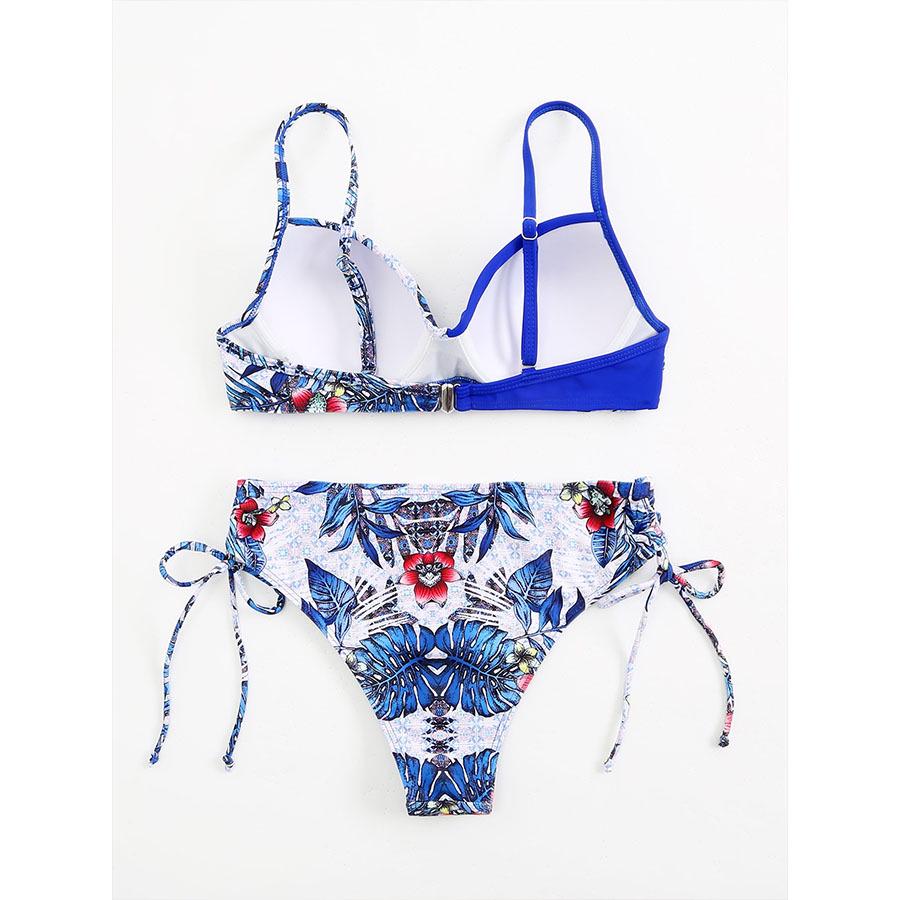 Sexy European and American Hard Cup Underwire Bikini Swimsuit for Women