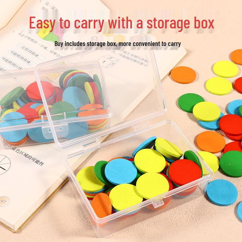 50-Count Small Round Math Counters for Kindergarten & First Grade Teaching