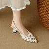 Fashion Pointed Toe Women's Sandals Elegant High Heels Shoes Summer New 2025 Woman Fashion Dress Party Pumps Designer Sandalias De Mujer