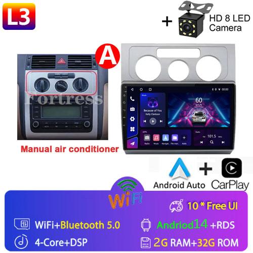 10 inch GPS Navigation Android Auto for Volkswagen Touran 1 2003 - 2010 Car Radio Video Multimedia Player 4G BT Wireless CarPlay