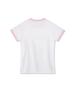 LA MAISON STUDIO Essential Logo Slim Fit Short Sleeve T-Shirt White Pink (Fcg2Ts772W)