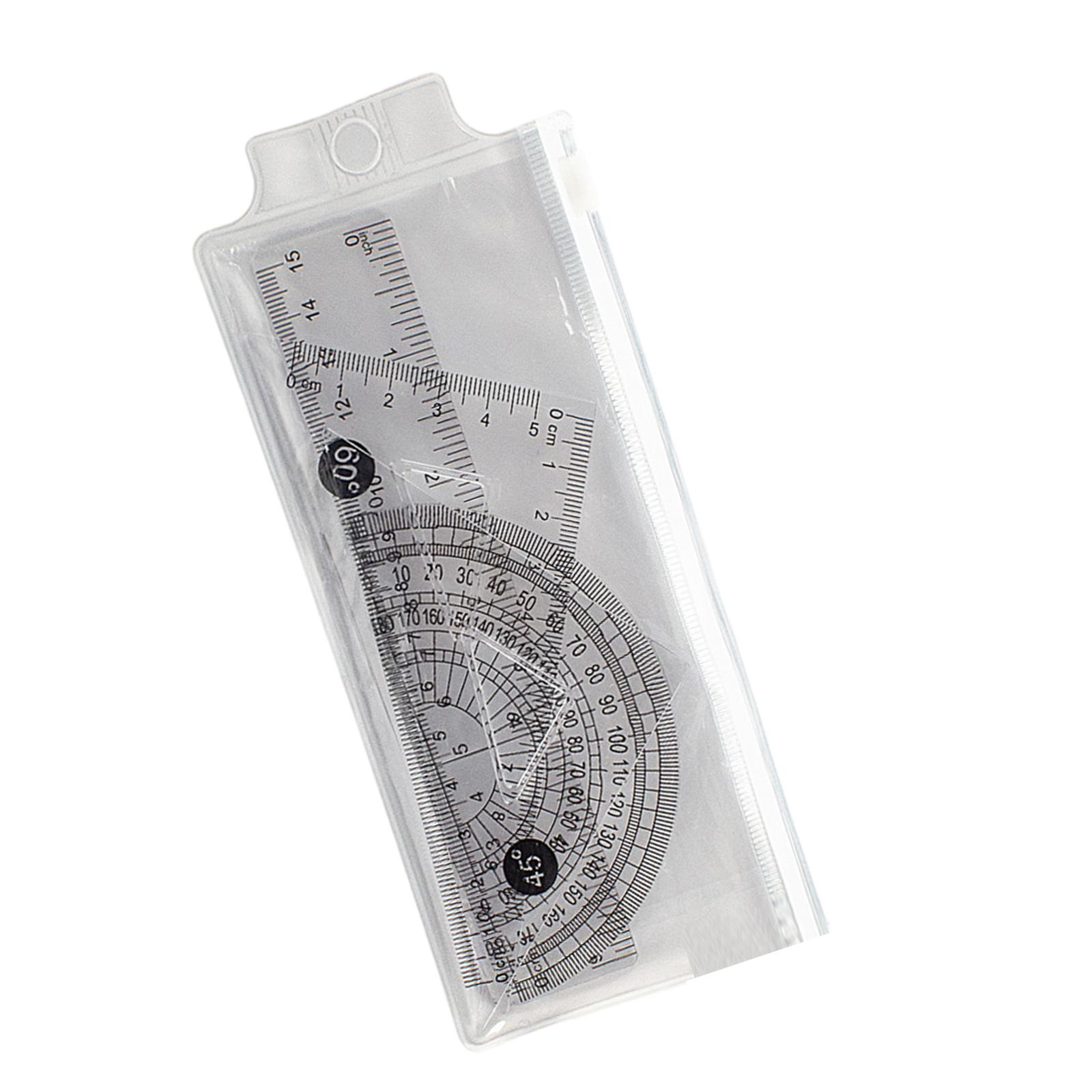 

Набор линеек 4 шт. Пластиковый математический геометрический набор Математический транспортир Треугольная линейка Инструмент для рисования Школьные принадлежности Подарок для детей