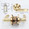 Interior Reversible Door Lock Lever Satin Brass Finish Hardware Lockset  for Bedroom