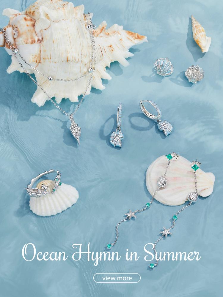 Avle Exquisite S925 Sterling Silver Conch Earrings with Platinum Finish - Versatile Marine Life Jewelry for Women.