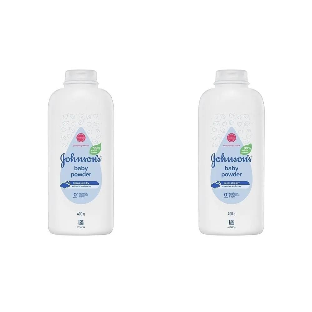 400 г 2 упаковки Детская присыпка из кукурузного крахмала Johnsons Baby Pure 400 г