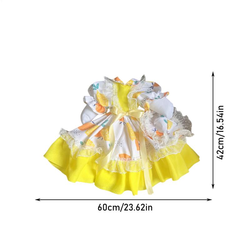 Spring Duck Outfit Colorful Yellow Dress Duck Clothes Weatherproof Terrace Art Reusable Yard Outdoor Decoration For Holiday