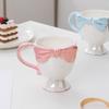 Japanische Schleife Keramik Eisbecher Mädchenherz hoher Fuß Dessertbecher hochwertiges Design Nischengeschenktasse