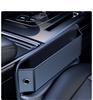 Black PU Leather Car Console Side Seat Filler Organizer Front Seat Gap Organizer