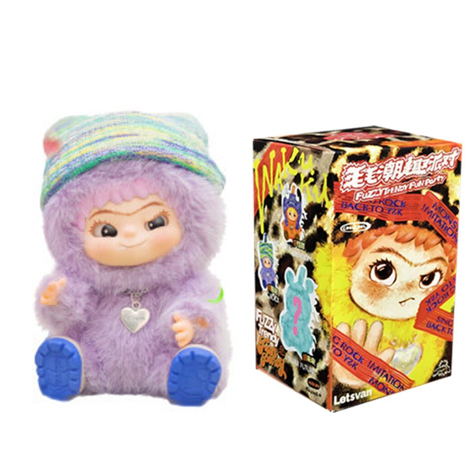 Wakuku Fuzzy In Fashion Fun Party with Box Cute Wakuku Figure Action Box Mystery Cute Doll Bag Pendant Doll Surprise Gift Toy