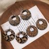 Retro Holzschnitzerei Naturmuster Holzohrring-Sets Ohrringe im künstlerischen Stil Retro-Design Accessoires Schmuck für Mädchen