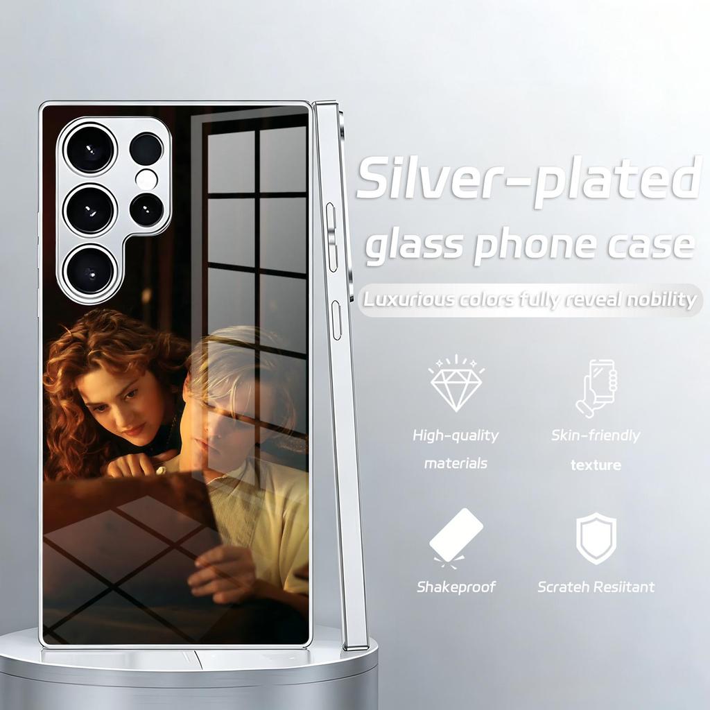 Classic movie Titanic Phone Case For Samsung S26 S25 S24 S23 S22 S21 Plus Ultra Note20 Electroplated glass Phone Case