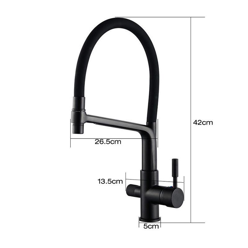 Kitchen Drinking Filtered Water Faucet 360 Degree Rotation Stream Sprayer Nozzle Kitchen Sink Tap Dual Handle Purification Tap