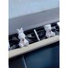 Camellia Flower Bear and Rabbit Car Air Freshener Cartoon Solid Fragrance Car Perfume Diffuser Stone Air Vent Clip Ornament