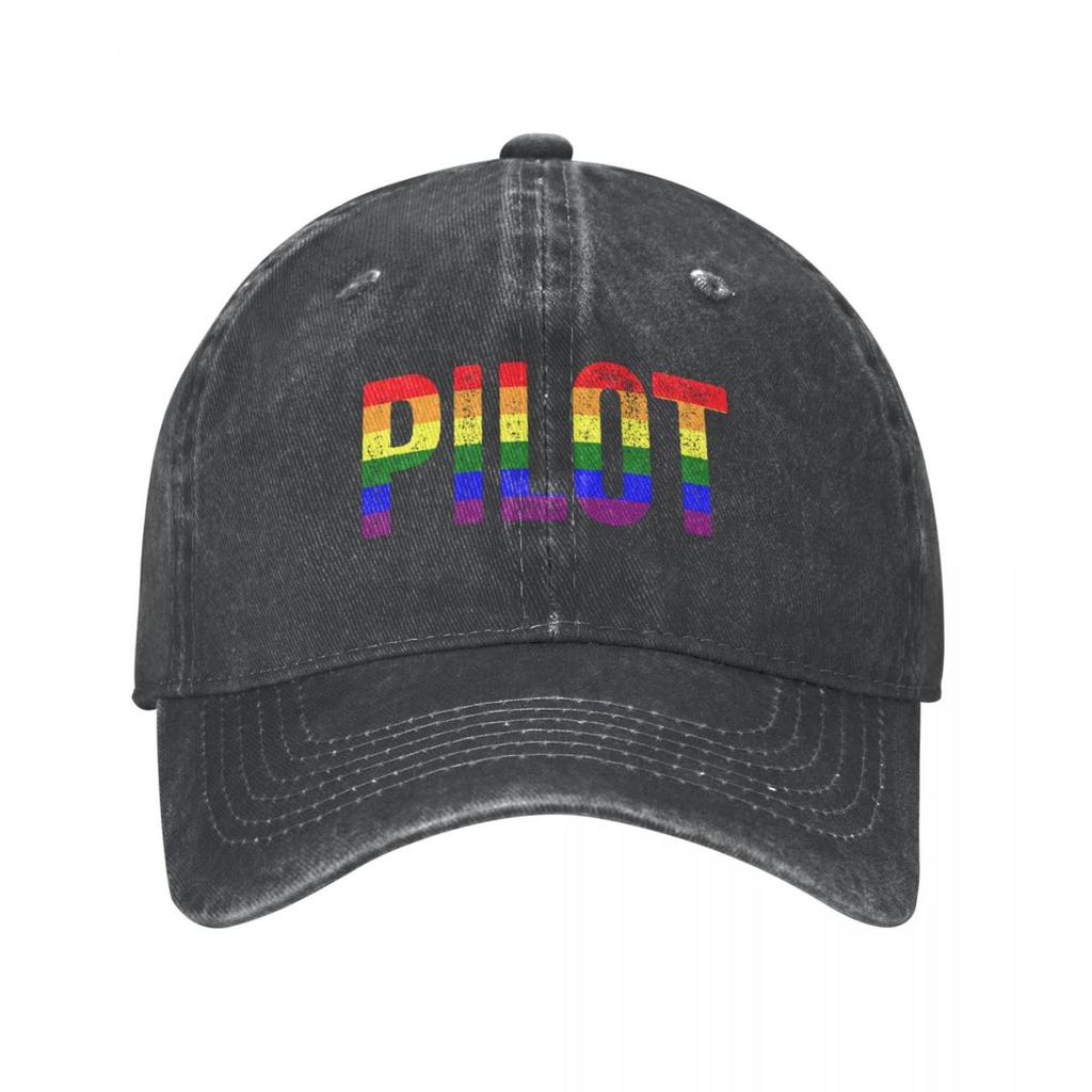 Pilot Rainbow Stripe. LGBT Gift. Gay Pride Cap Cowboy Hat Hats Baseball Cap Sports Caps Cosplay Dropshipping Male Cap Women's