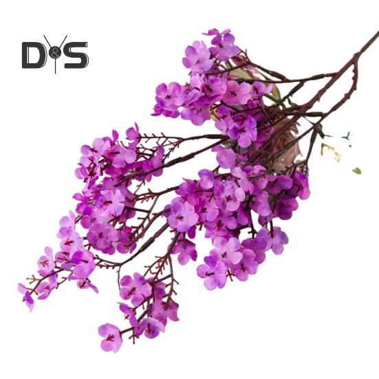 

5Pcs Штучний Babysbreath 5 Вилка Реалістична Підроблена Шовкова Квітка Весілля Вечірка Домашній Офіс Стіл Центральна штучна Прикраса Квіткової Гілки фіолетовий