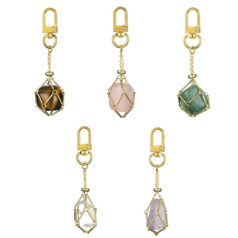 Unique Mesh Bag Keychain Ornament Durable Dangles Pendant Keyrings Accessories