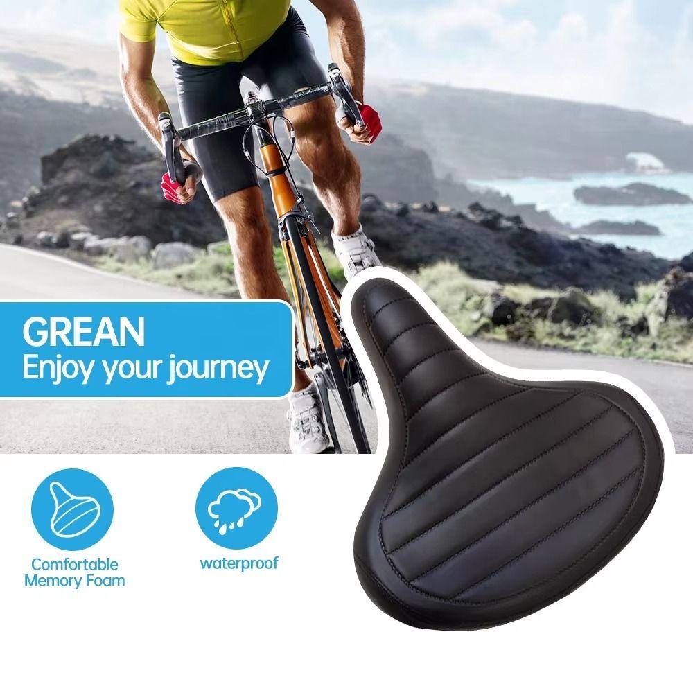 MTB Spring Bicycle Saddle Leather Retro Mountain Bike Seat Bicycle Seat Cushion  Replacement