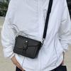 Jednoramenná taška, Pánská pravá hovězí kůže, Niche design, Neformální crossbody taška, Trendy textura, Malá čtvercová taška