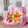 Süßer Winnie Puuh Bär Cartoon Weiche Flanelldecke für Bett Schlafzimmer Sofa Picknick, Überwurfdecke für Draußen Freizeit Geschenk Kinder Decke