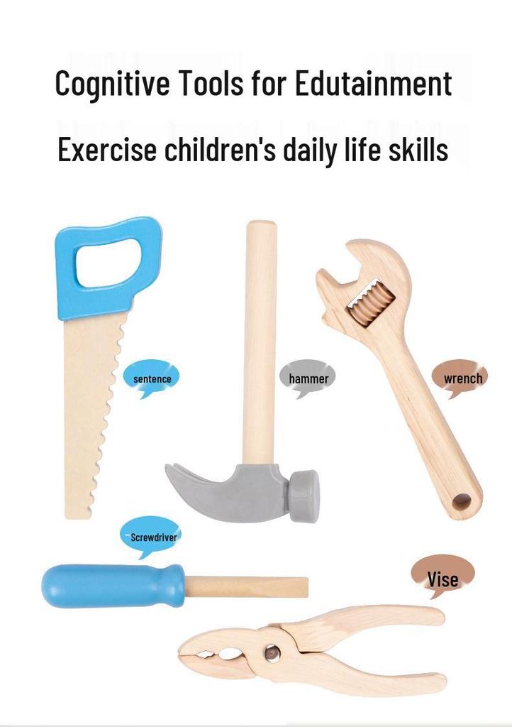Children's Wooden Tool Table for Early Education and Play