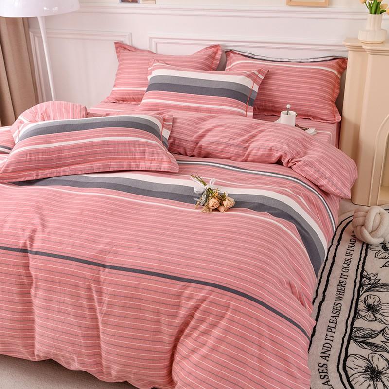 Fresh Style Cotton Bedding Set - 1.2m 1.5m 1.8m 2.0m Soft Breathable Bed Linens
