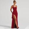 Women's Evening Dress Party Dress Sexy Suspender High Split Dress Summer