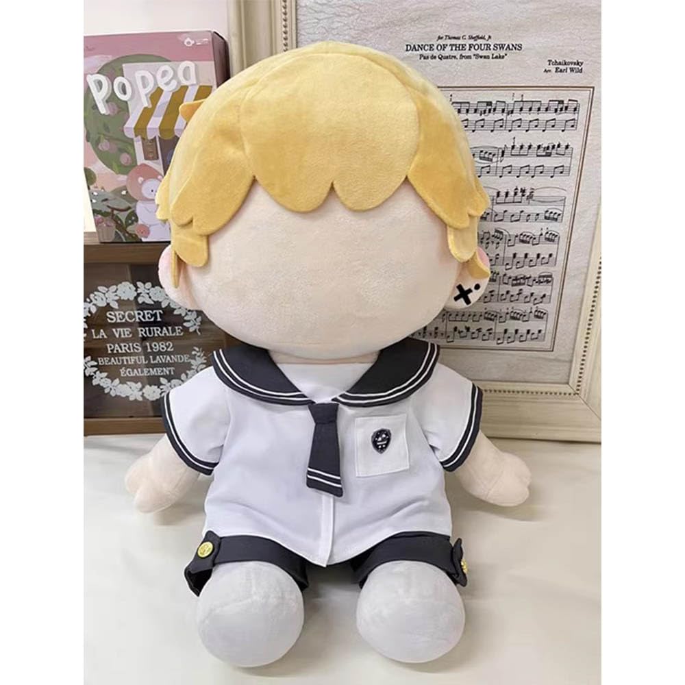 niannyyhouse 40cm Plush Doll Clothes - Sailor Suit, Shirt, Pants, Navy Suit, Sitting Doll, Dress-up Accessories (Navy Blue)
