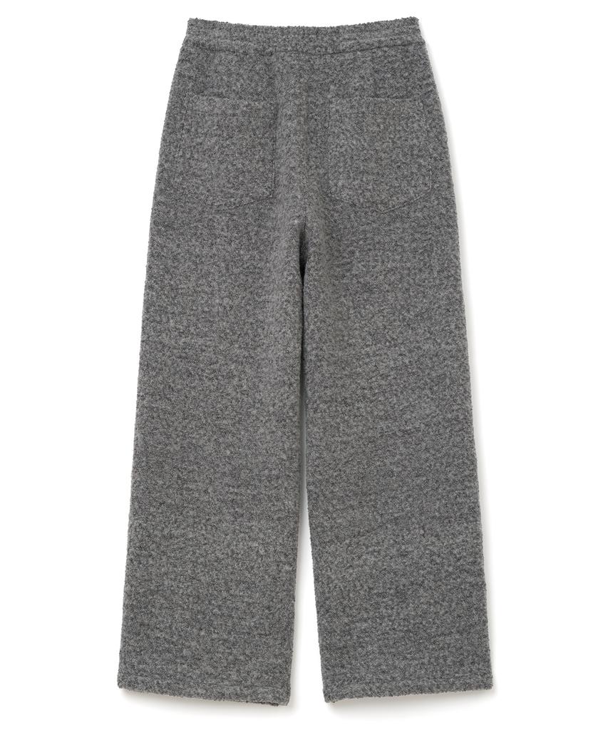 MILLO WOMEN Boucle Zipper Trousers [Melange Gray]