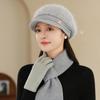 Plus Velvet Warm Basin Hat Knitted Fisherman Hat Elderly Grandmother's Cold Proof Scarf  Autumn and Winter Hat Trend