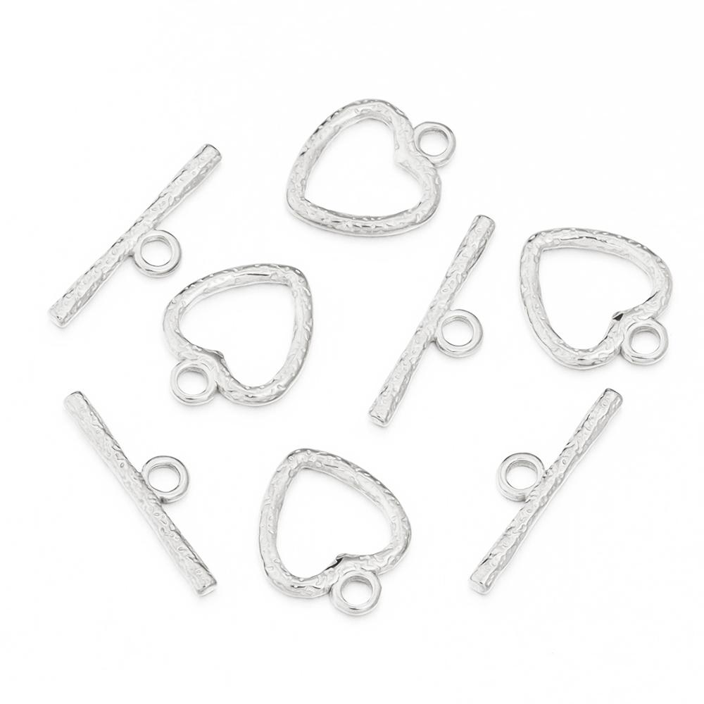 1 Set Stainless Steel OT Clasps Metal Toggle Clasps Wavy Buckle Connectors For Jewelry Making DIY Bracelets Necklace Accessories