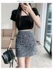 2026 Sequin High-Waist A-Line Mini Skirt - Petite, Slimming, Sexy Summer Style
