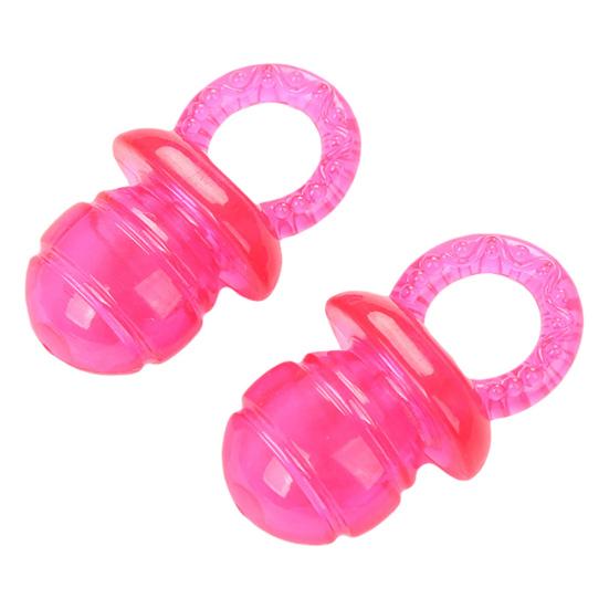 

2Pcs Dog Toy TPR Pacifier Grinding Teeth Molar Reducing Pressure Pet Supplies рожевий червоний колір