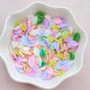 200Pcs Cute Mini Cartoon Colored Leaves Resin Figurine Crafts Cabochon Ornament Jewelry Manicure Hairpin Making Accessories