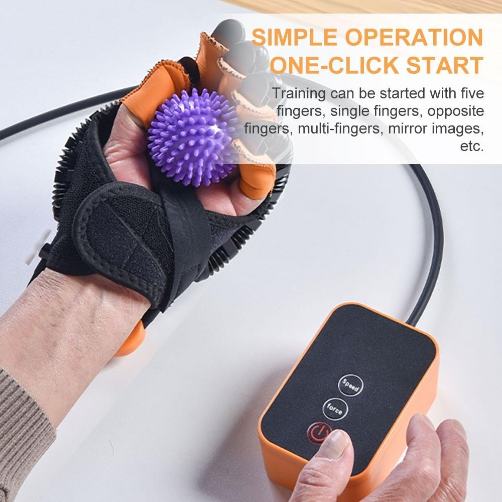 Portable Rehabilitation Robot Gloves Mirroring Stroke Hemiplegia Hand Function Training Glove Finger Care Equipment