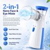 Handheld Facial Nano Mister Portable Hydrating Humidifier,Multifunctional Eye & Face Manual Steamer,Skin Moisturizing Care Devic