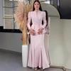 2025 Autumn Slimming Pleated Waist Dress - Elegant Tight-Fit Fashion