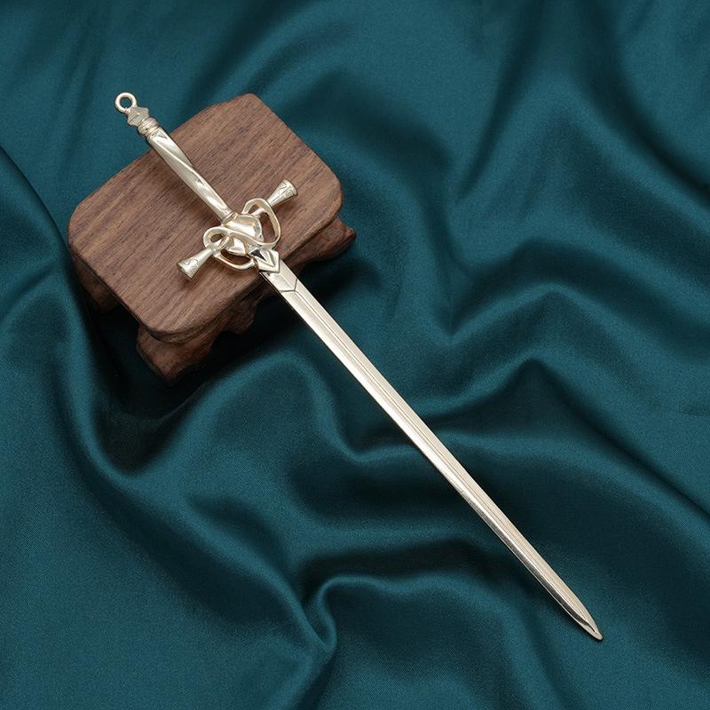 Antique Sword Hairpin, High-End Retro Hanfu Headgear, Hair Accessories, Women'S Plate Hairpin, New Chinese Accessories