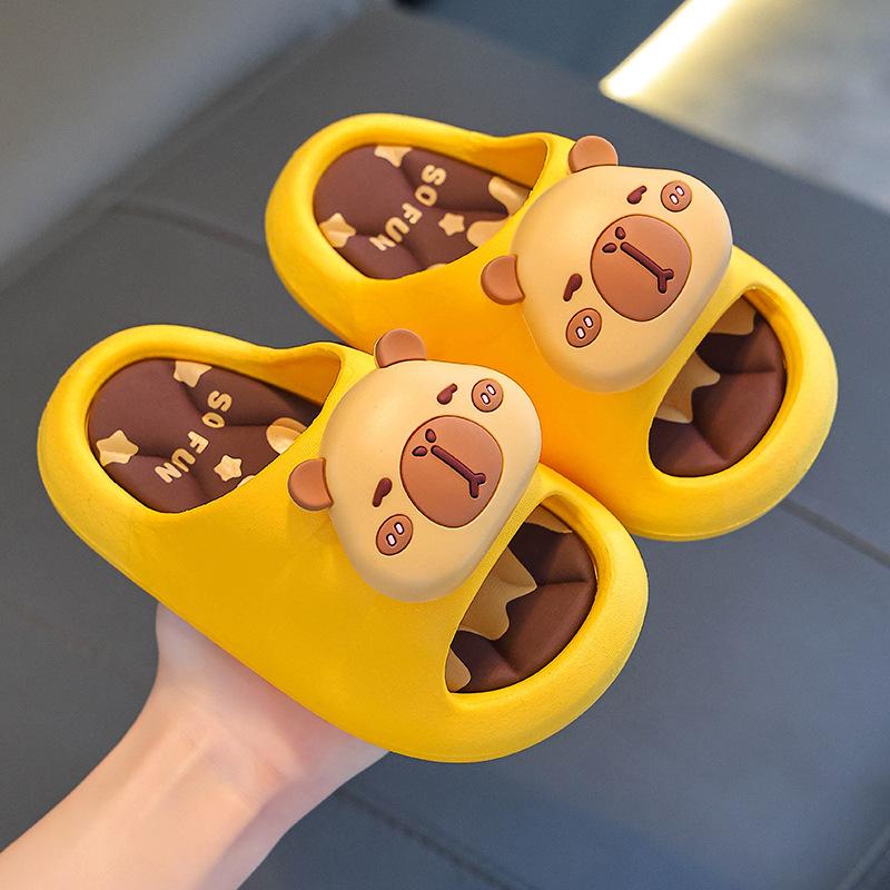 Kapibara Summer Children's Sandals Boys Non-Slip Soft Sole Small Medium Large Kids Beach Bathing Slippers